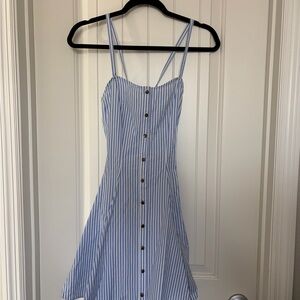 Chelsea & Violet Blue and White Striped Mini Dress